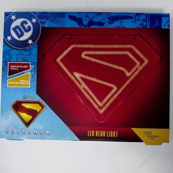 DC Superman Neon Light NIB - Picture 2 of 3